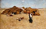 Willard Leroy Metcalf Famous Paintings - Arab encampment, Biskra